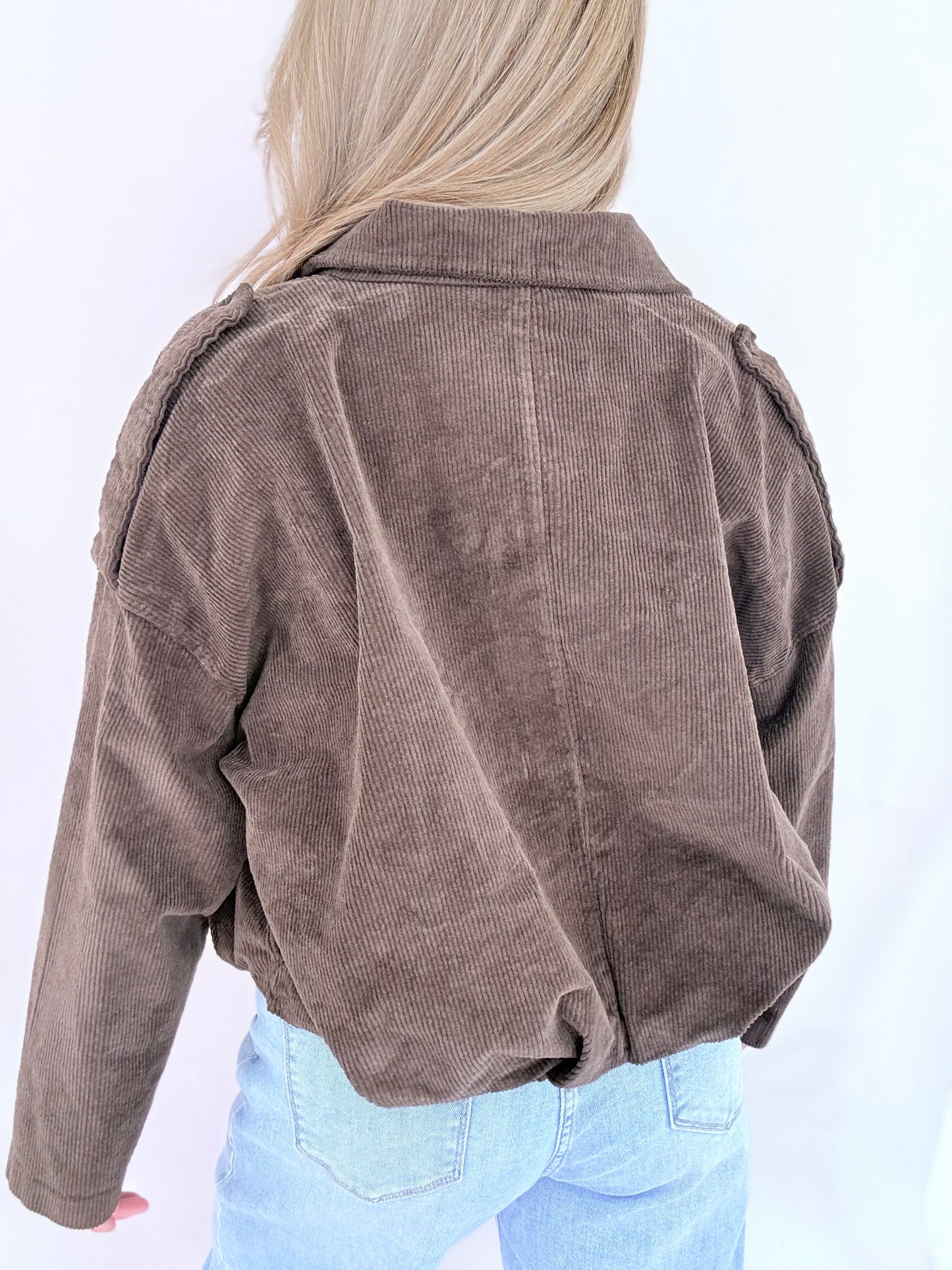 Cord Bomber Jacket - Braun