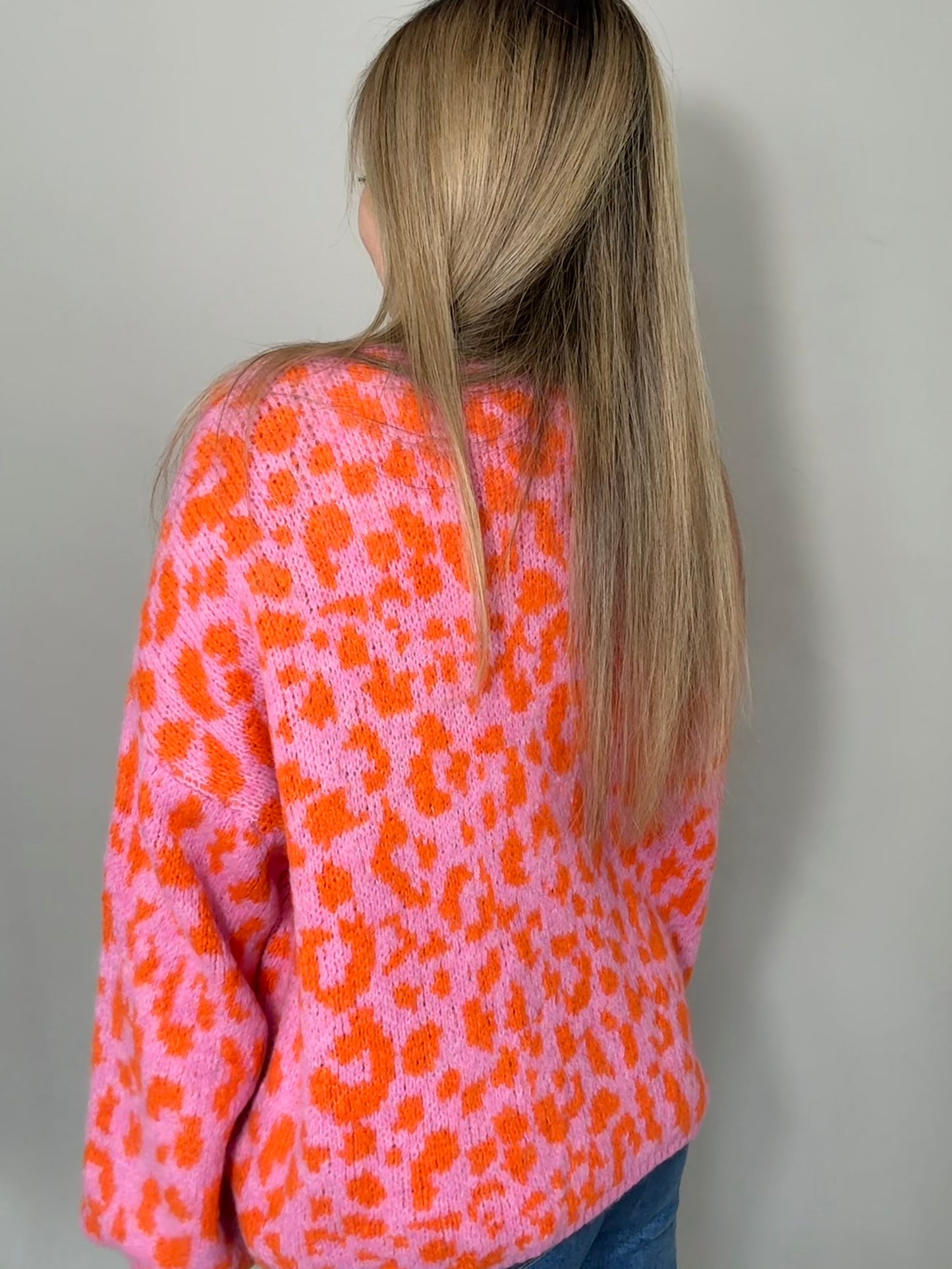 Leo - Cardigan Lisa in Pink/Orange