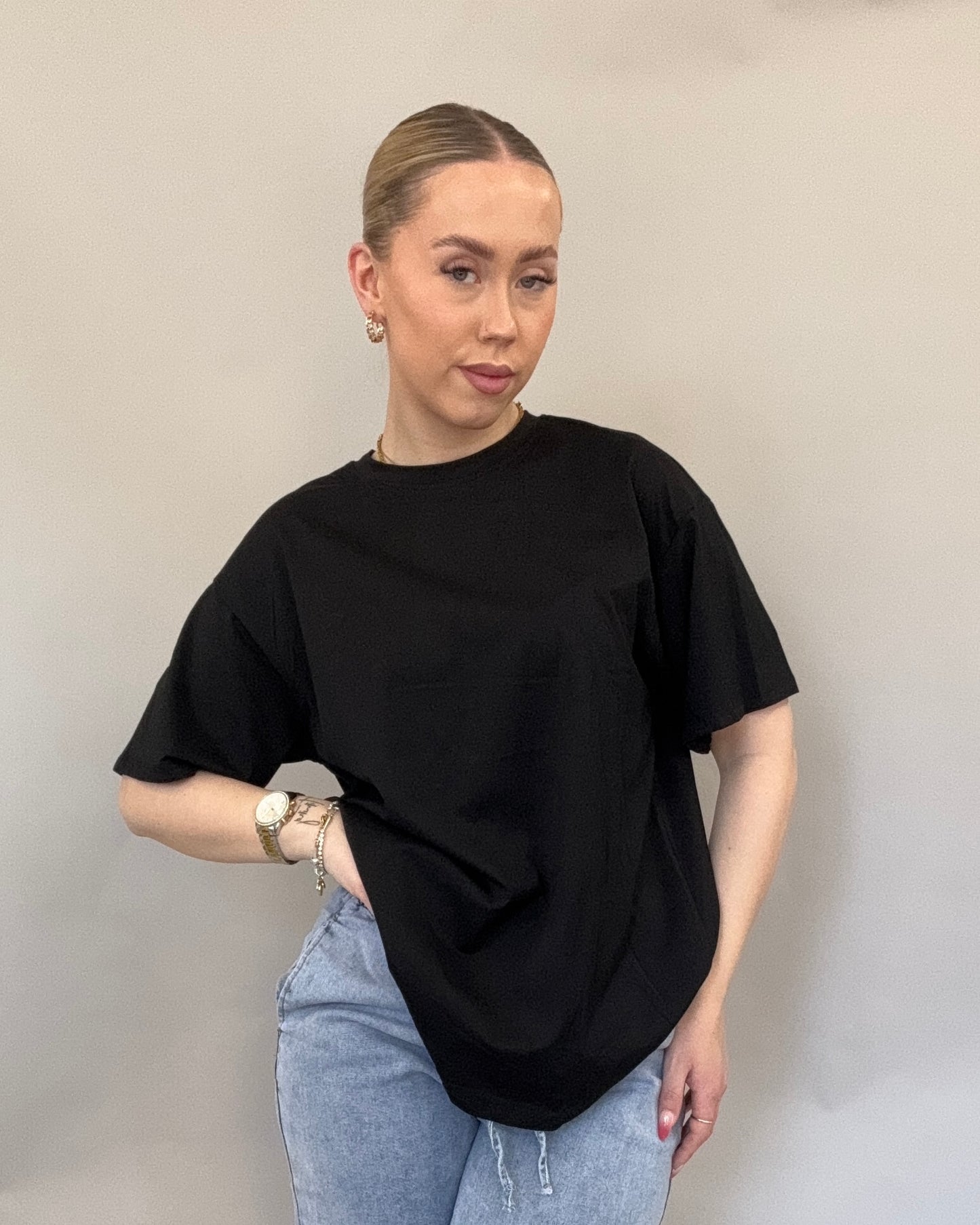 Oversized T-Shirt NEW YORK in schwarz