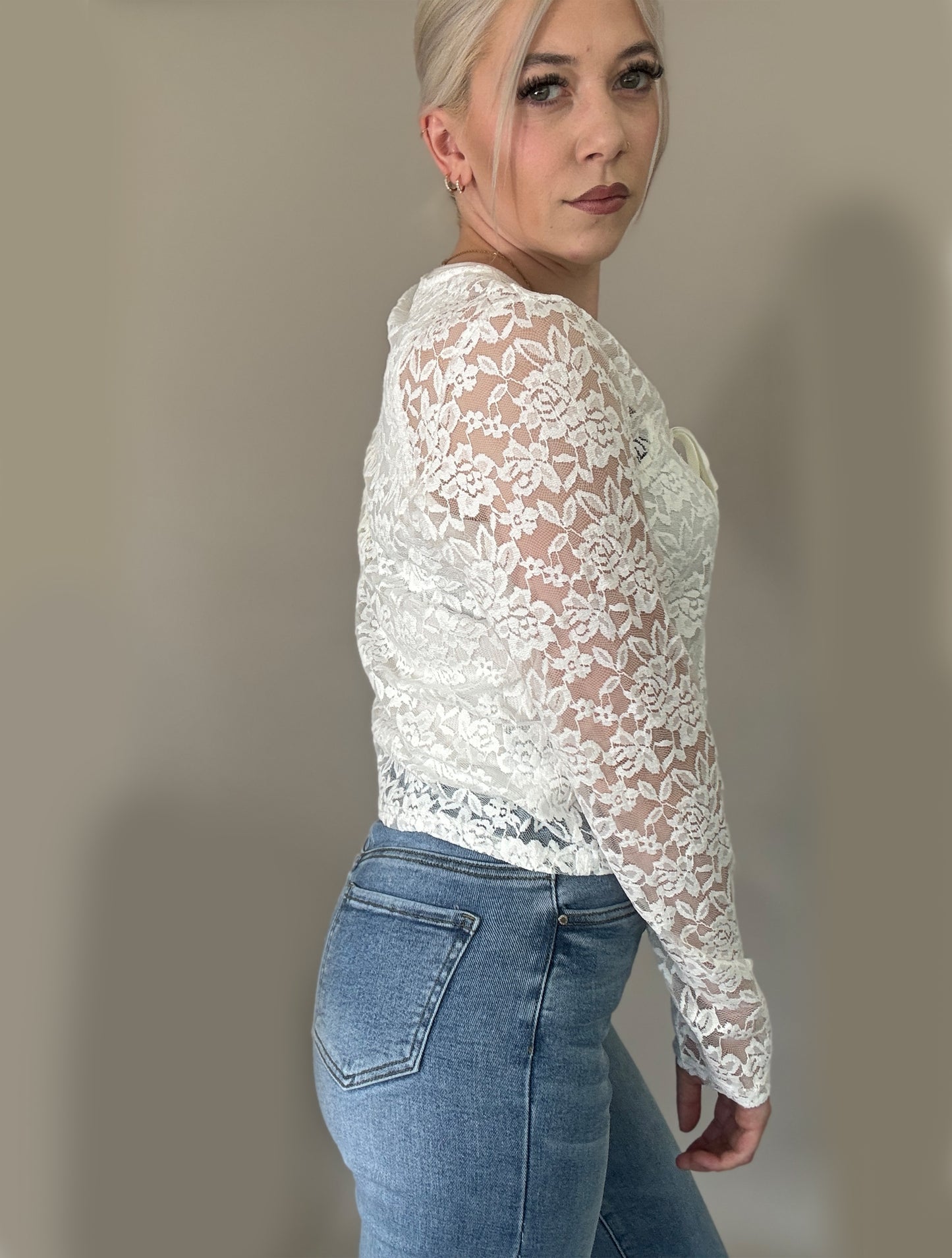 Spitzen Bluse - Weiß