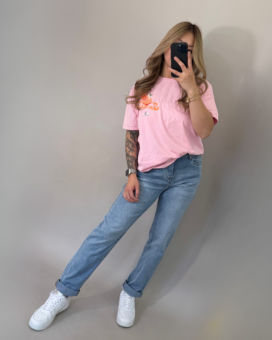 Mom Fit Jeans Mittelblau