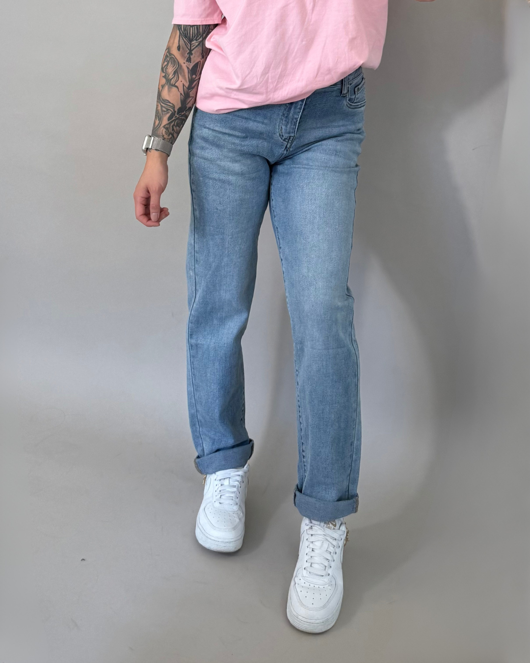 Mom Fit Jeans Mittelblau
