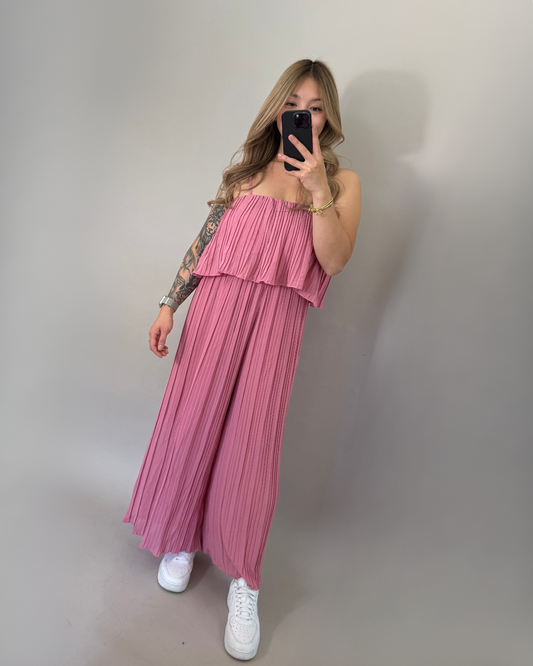 Plissee Jumpsuit BLUSH