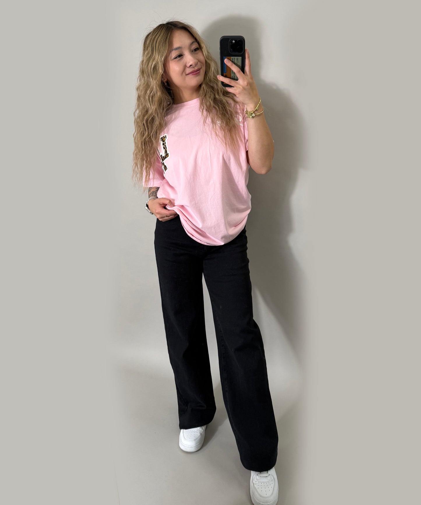 Wideleg Jeans in schwarz