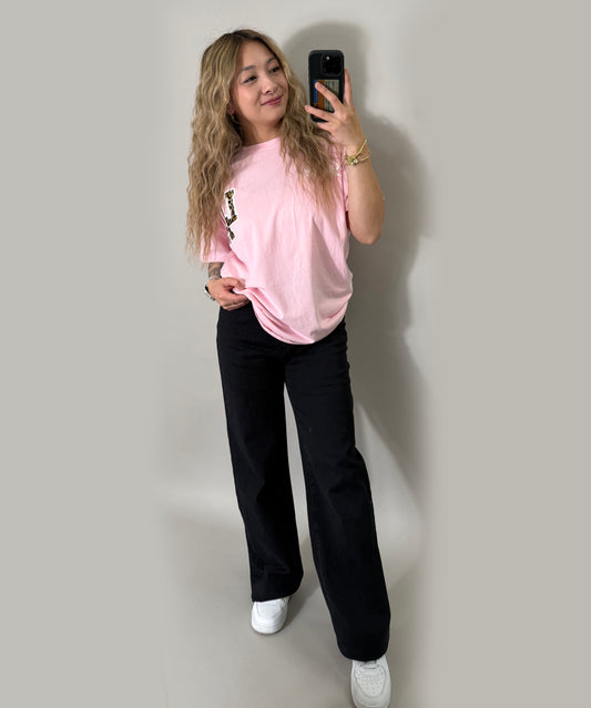 Wideleg Jeans in schwarz