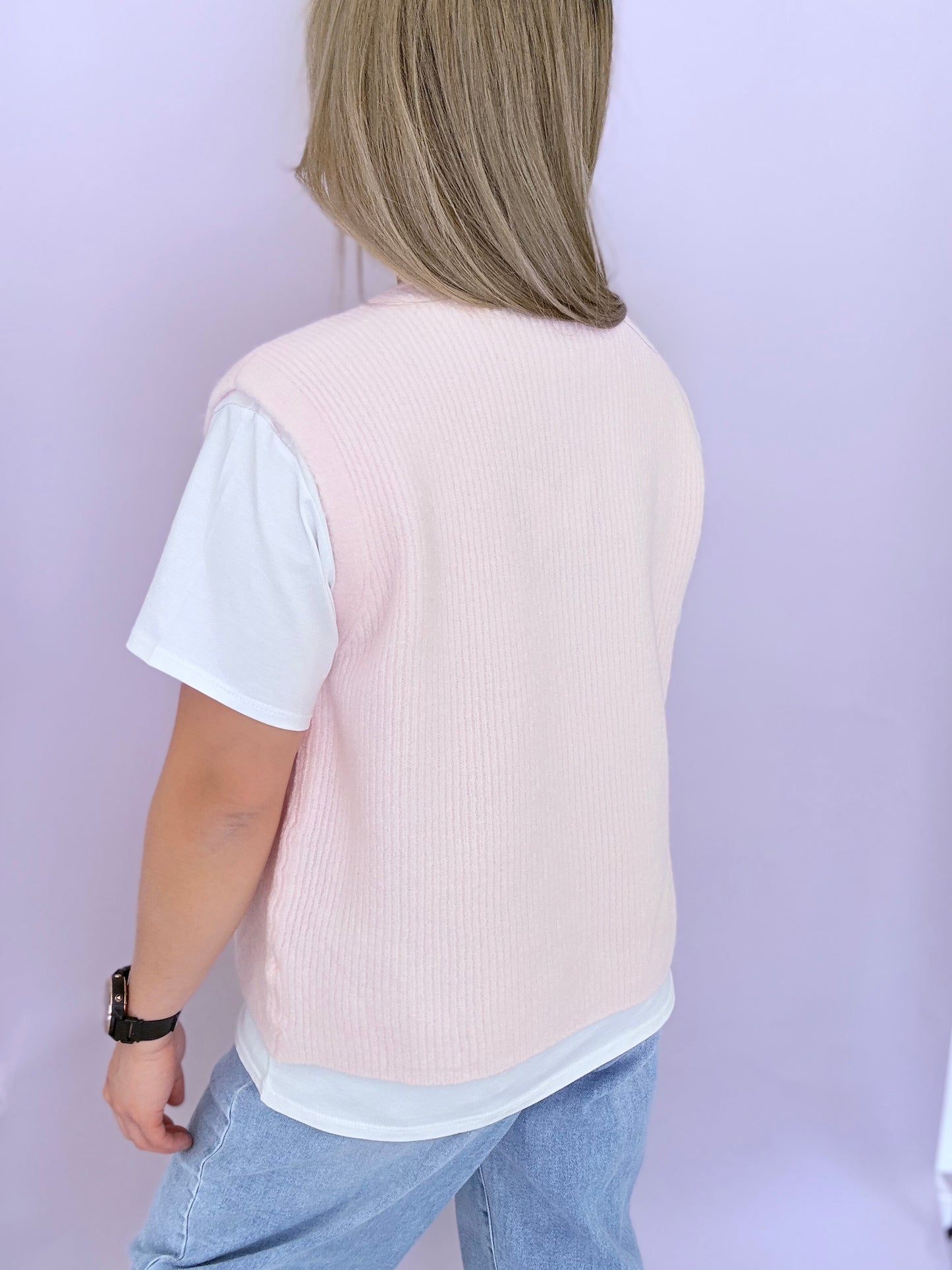 Strickweste - Rosa