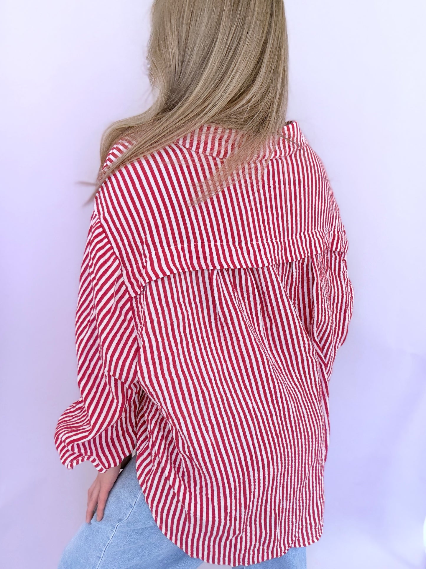 Musselin Bluse - Gestreift