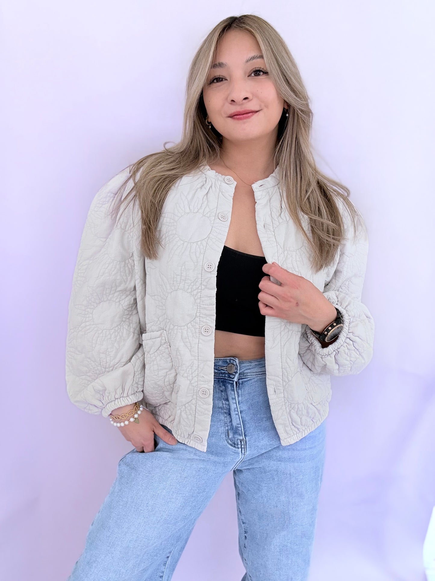 Bomberjacke - Beige