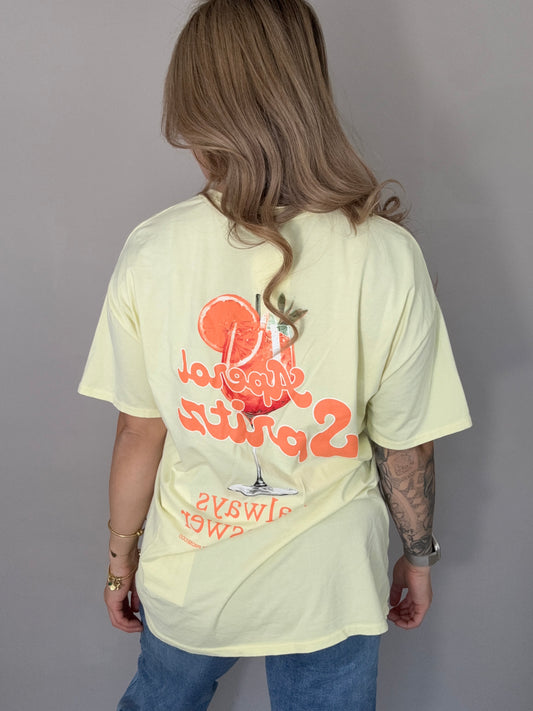 Oversized T-Shirt Aperol Spritz Gelb
