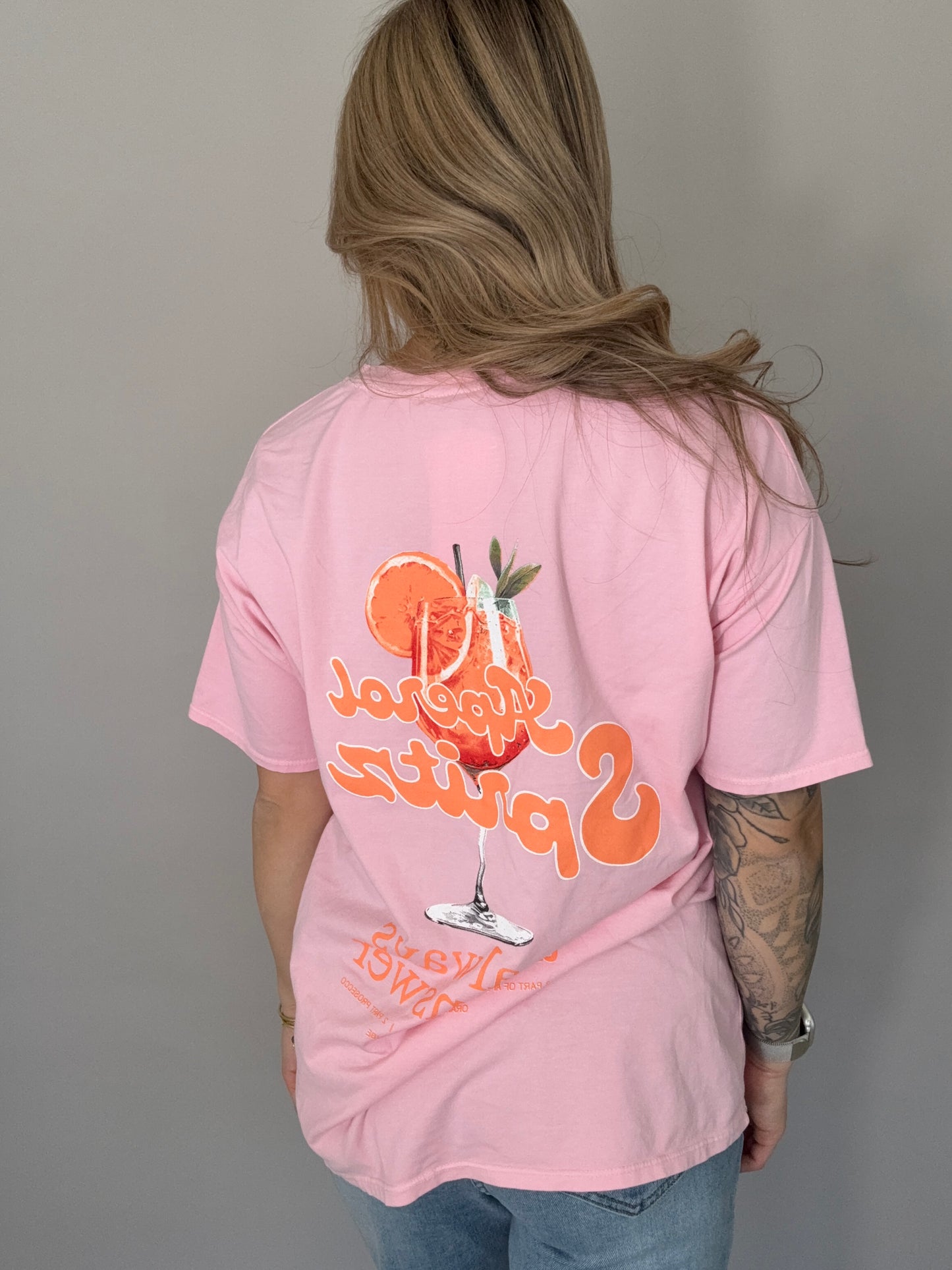 Oversized T-Shirt Aperol Spritz Pink