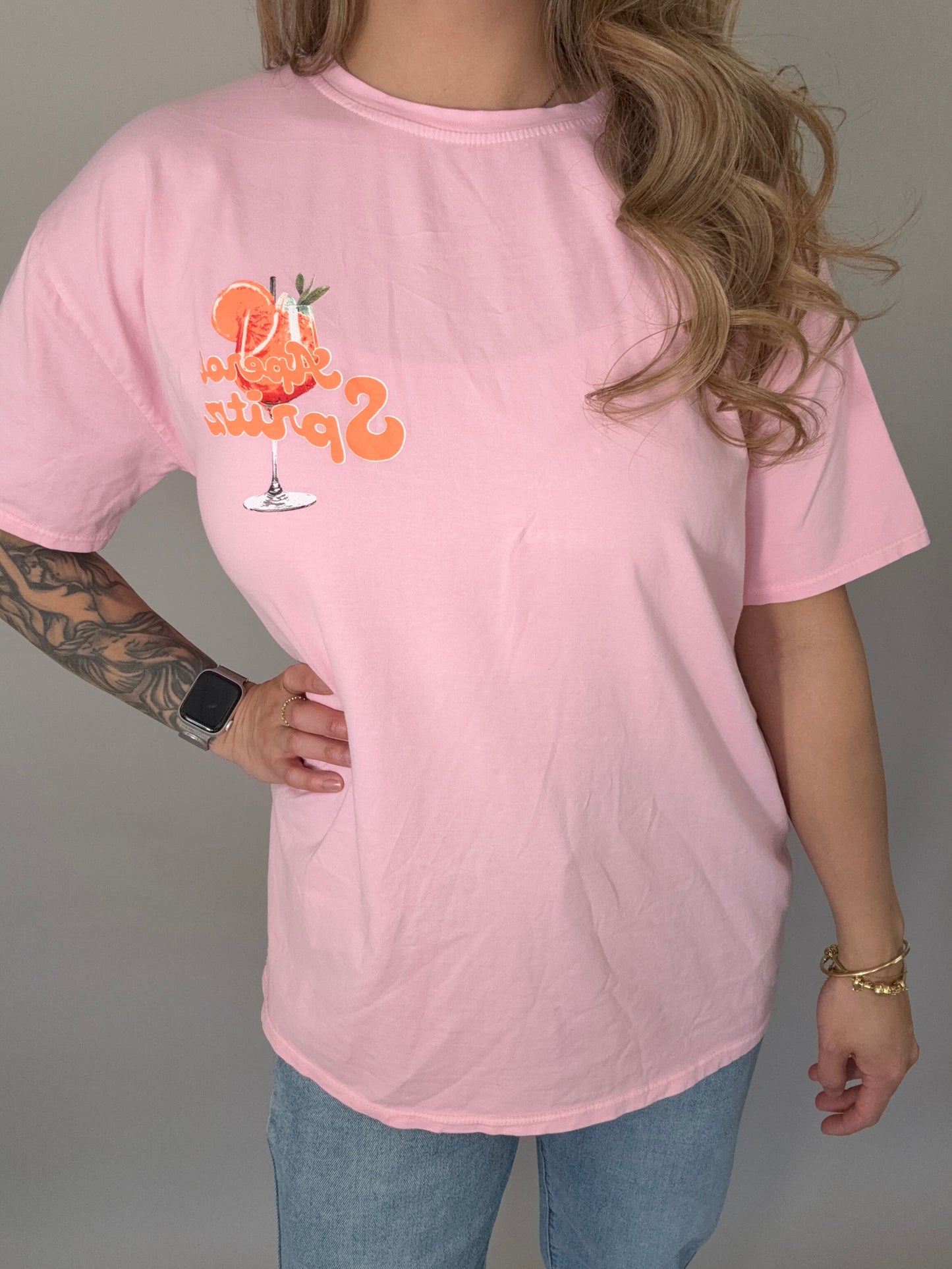 Oversized T-Shirt Aperol Spritz Pink