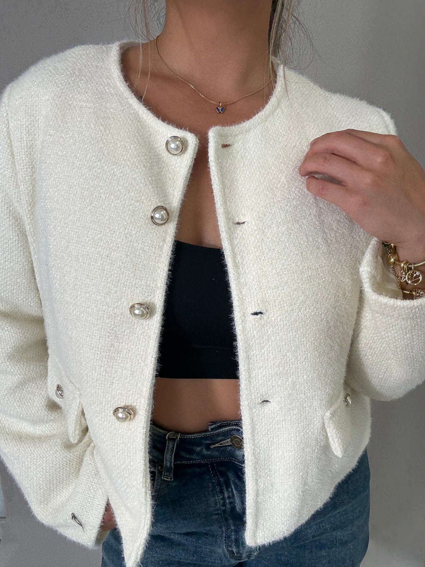 Kurz Blazer - Hell Beige