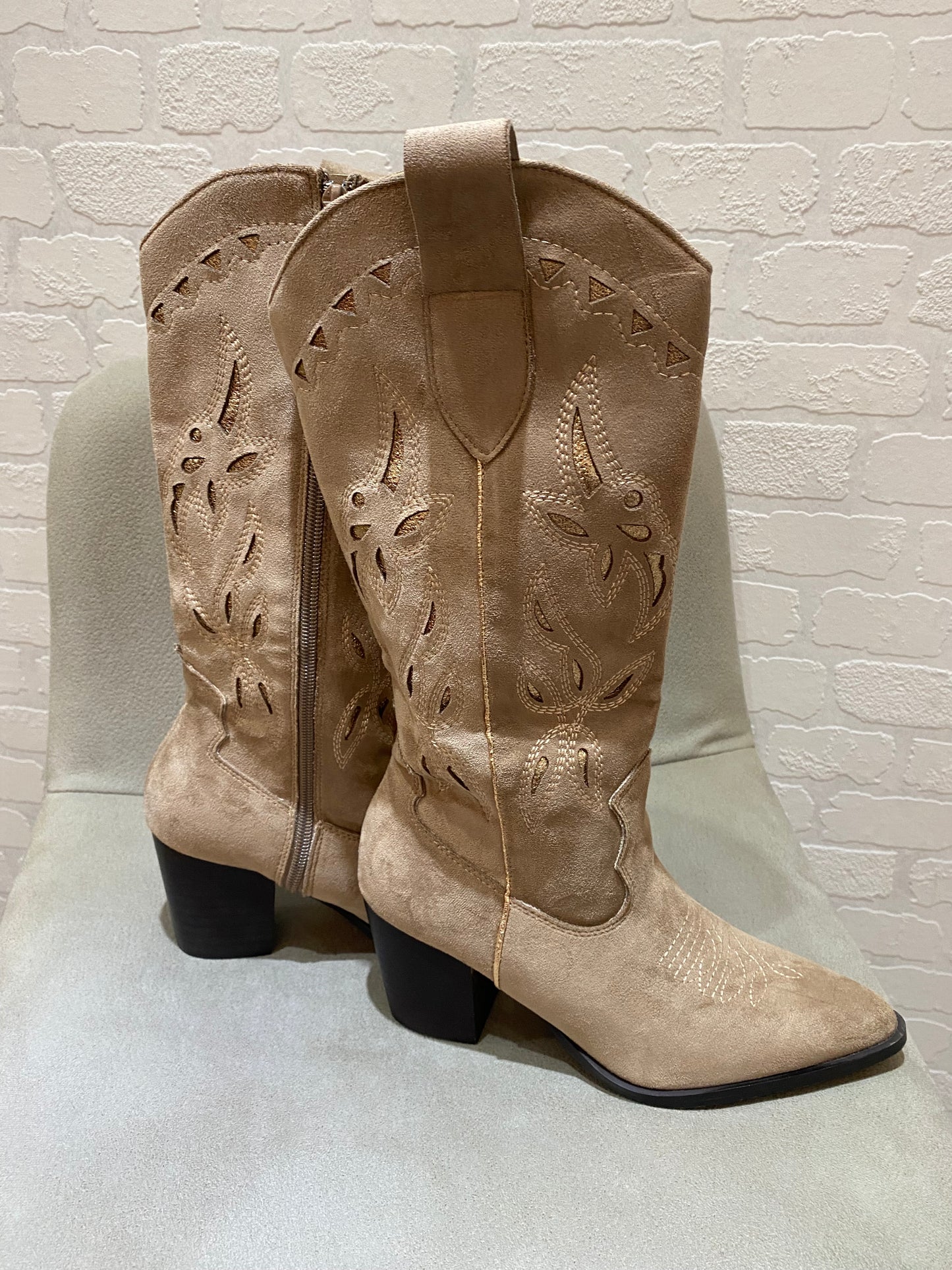 Western Stiefel - Beige