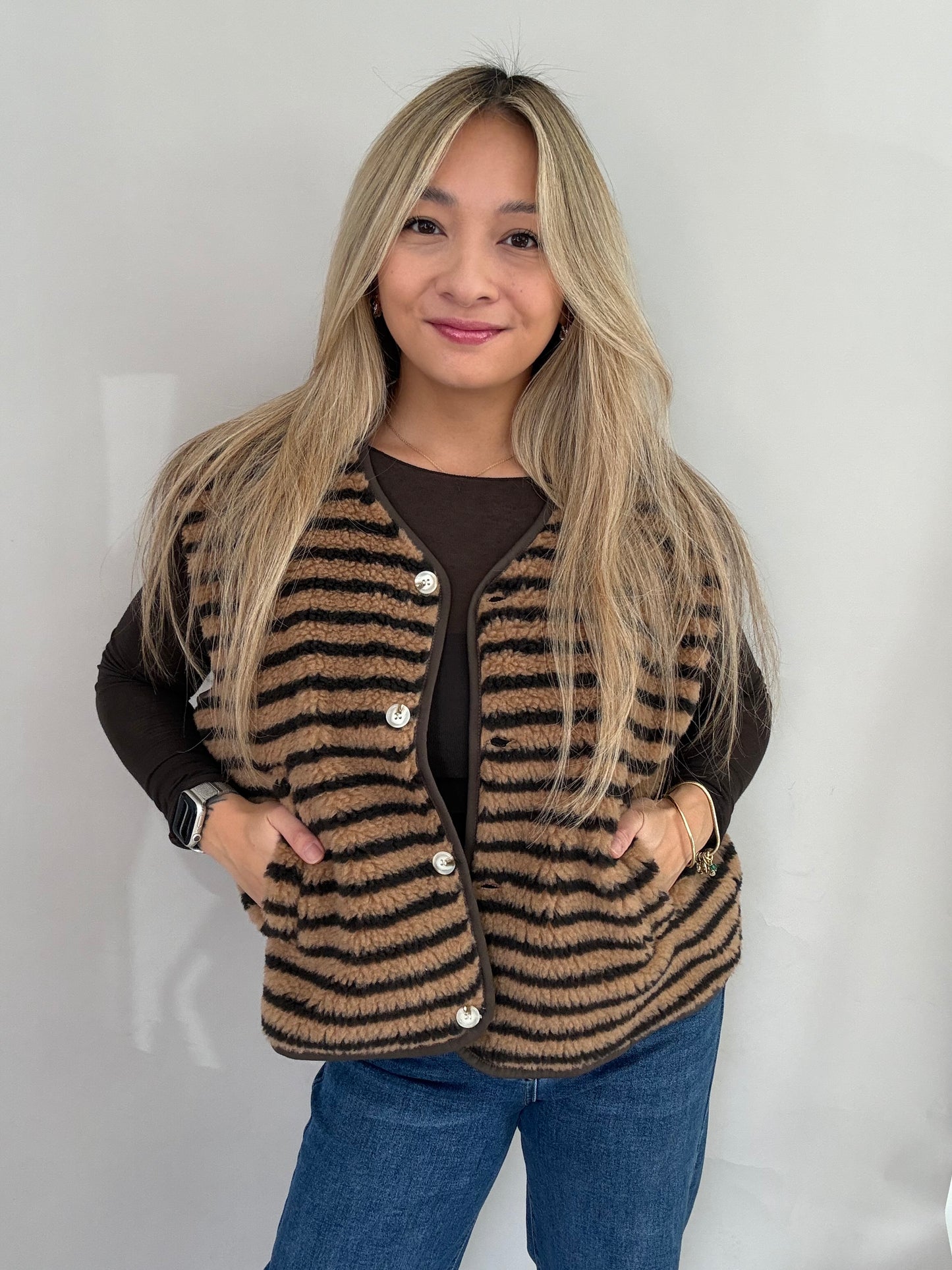 Teddy Weste - Gestreift