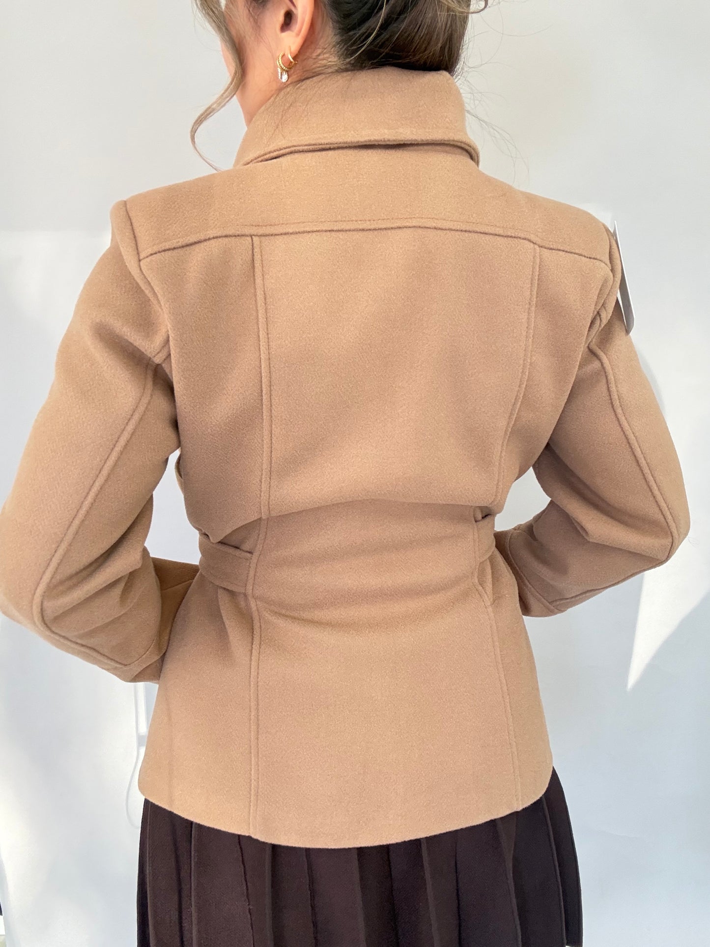 Übergangsjacke in Wolloptik - Beige