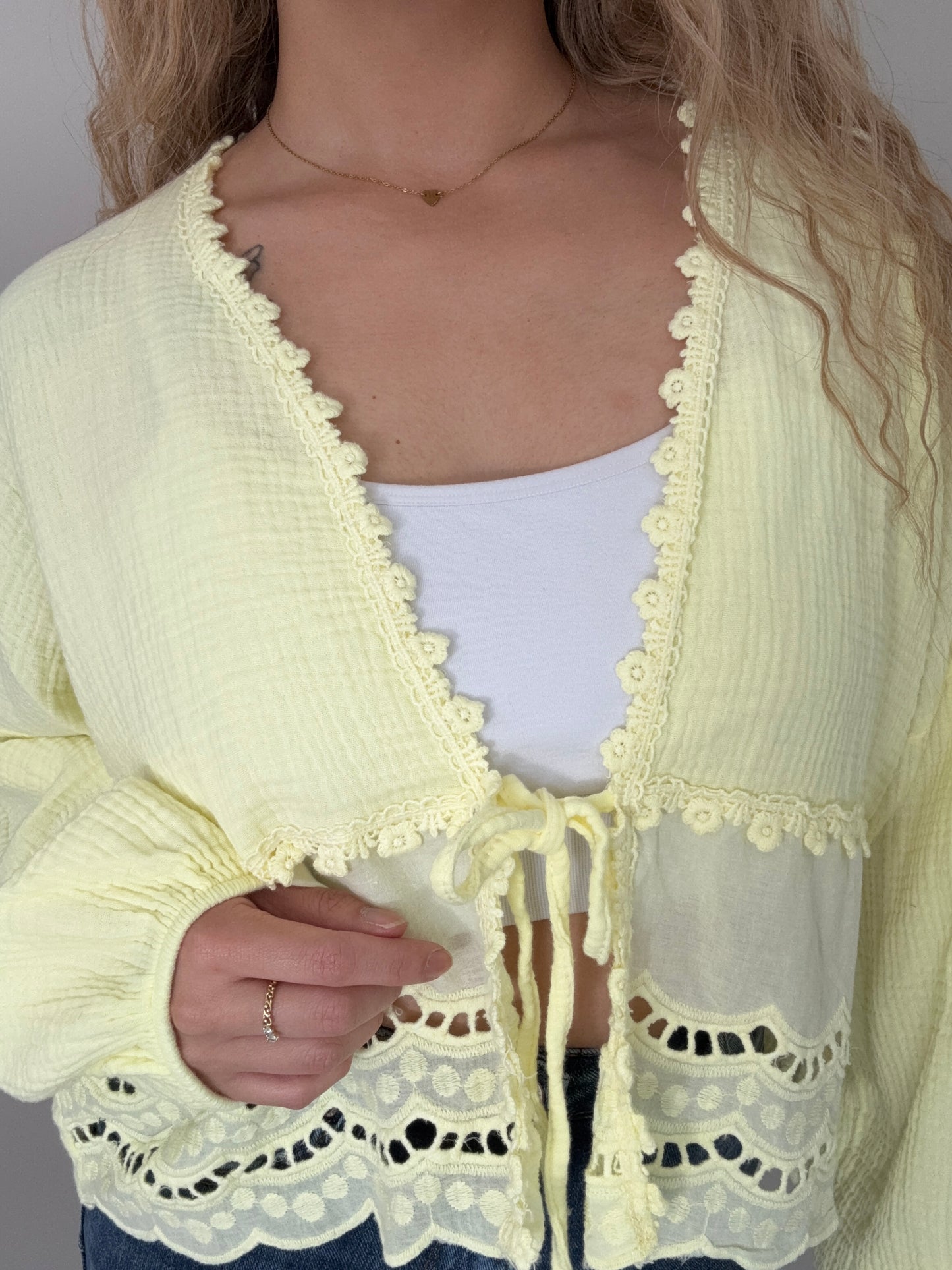 Musselin Bluse Gelb Dalida