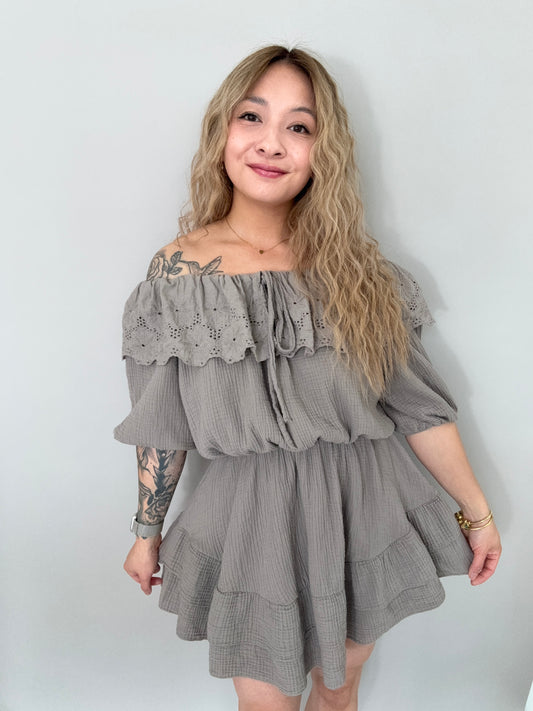 kurzes Musselin Kleid Lara