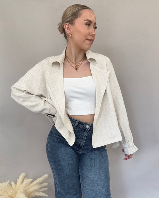Oversized Jacke URBAN in beige