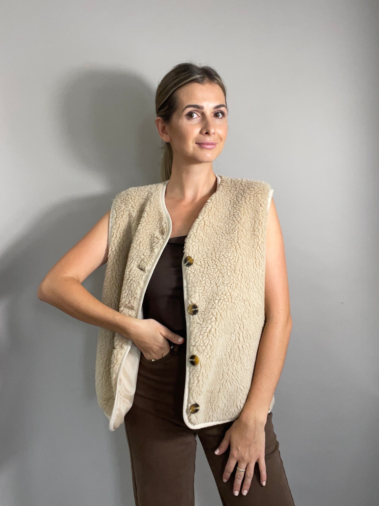 Teddy Weste - Beige