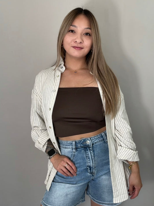 Oversize - Bluse aus Leinen