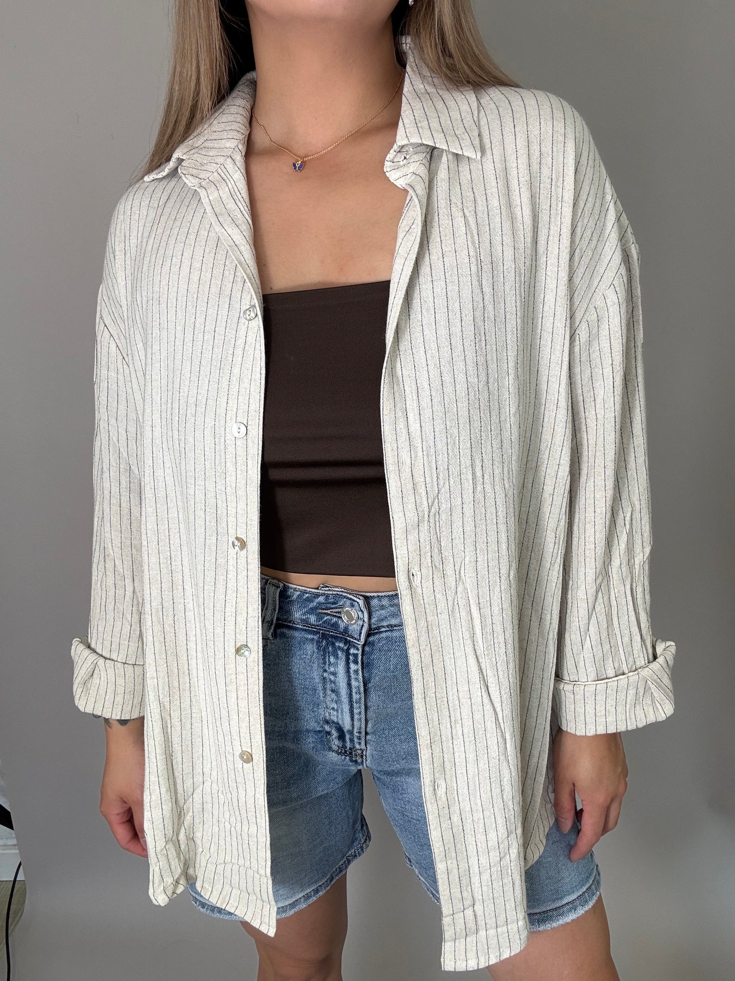 Oversize - Bluse aus Leinen