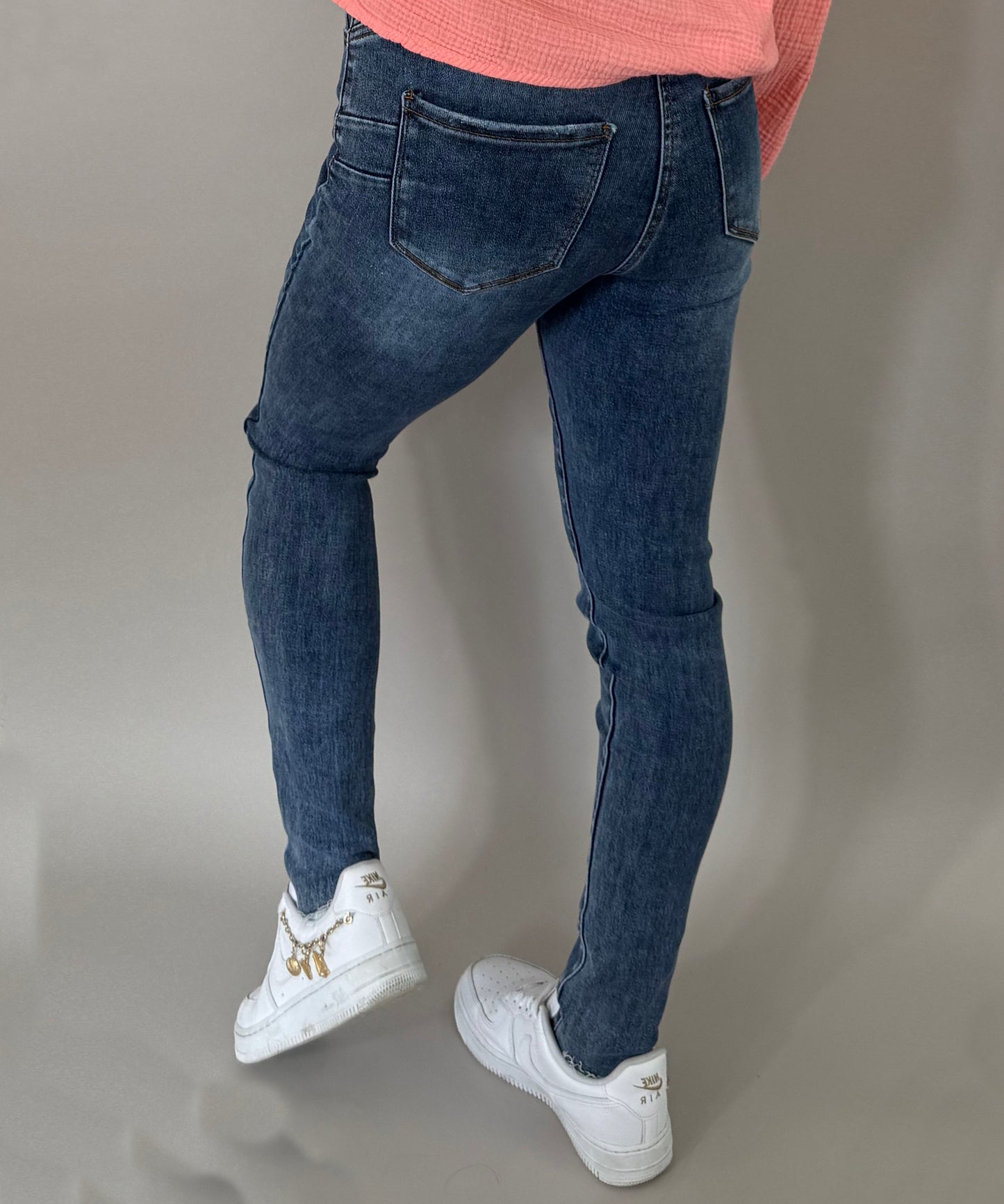 Skinni high waist Jeans, dunkelblau