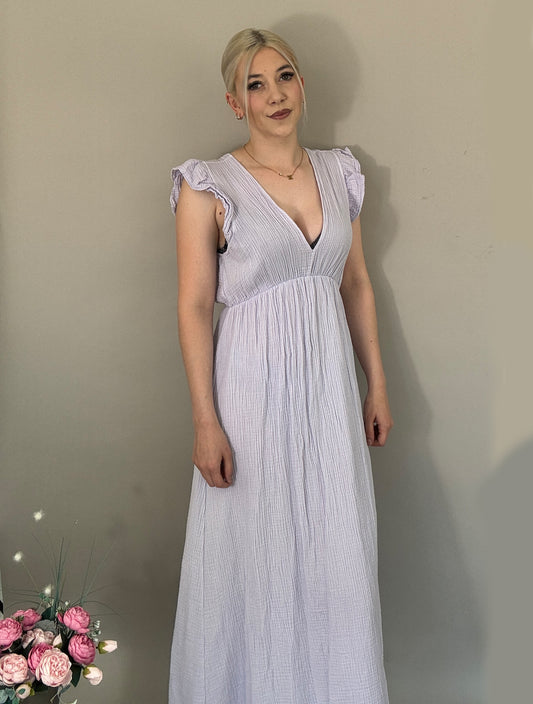 Musselin Kleid - Flieder