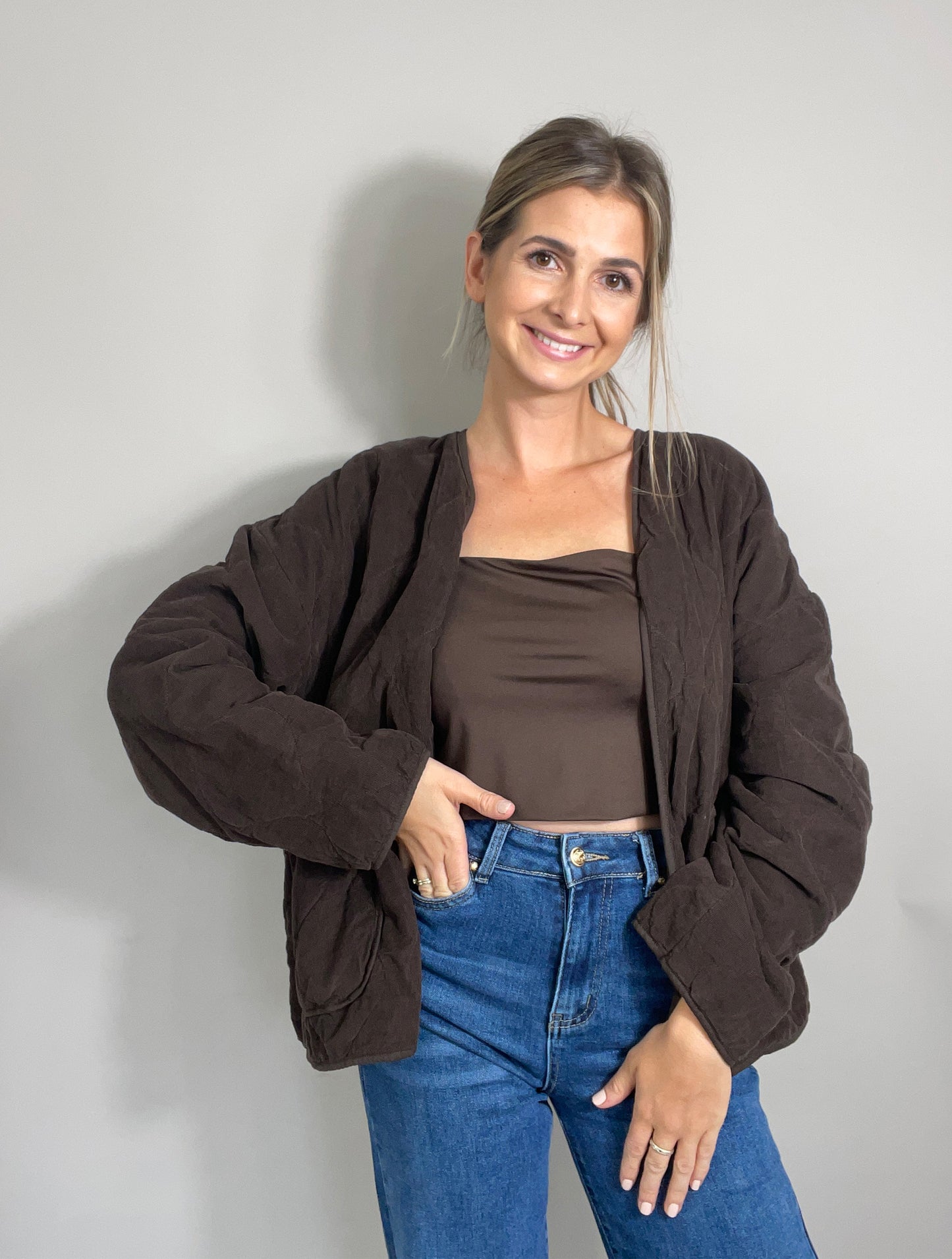 Steppjacke -Braun