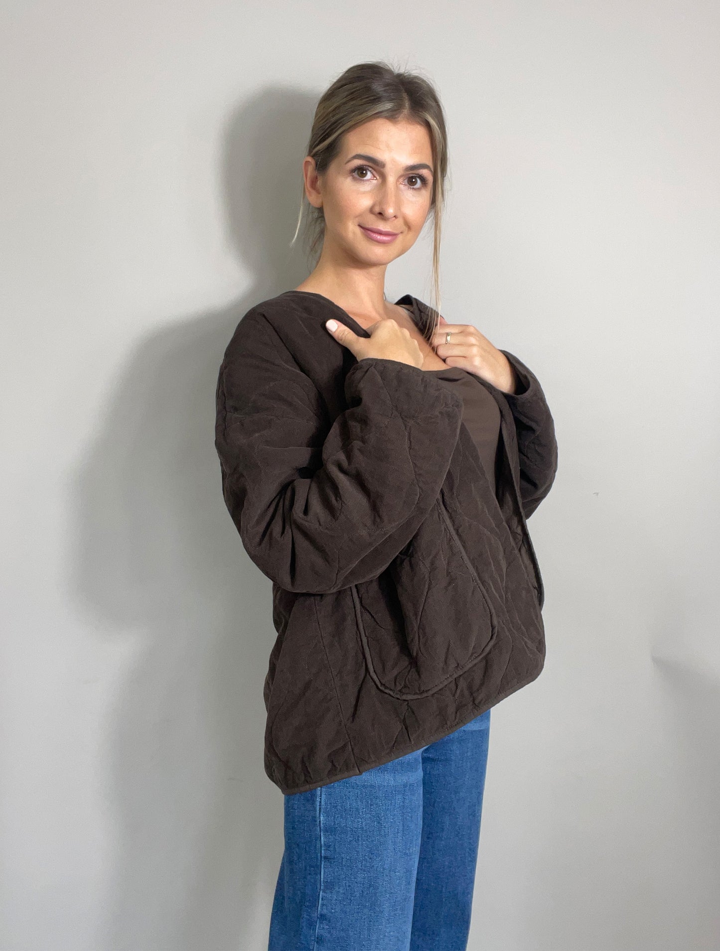 Steppjacke -Braun