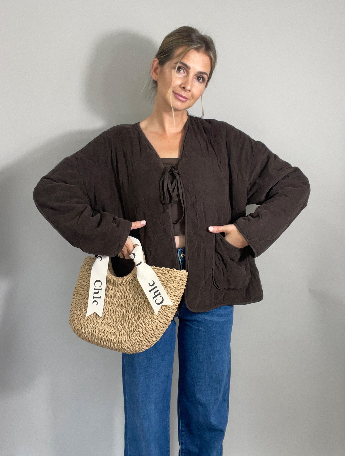Steppjacke -Braun